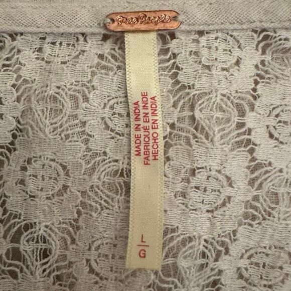 Free People Ethereal Bohemian Bring The Romance Midi Maxi Dress Neutral Large - Picture 12 of 16